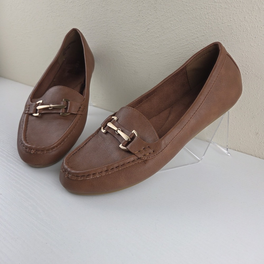 Aerosoles Dean Brown Horsebit Loafers Women's Size 10 W